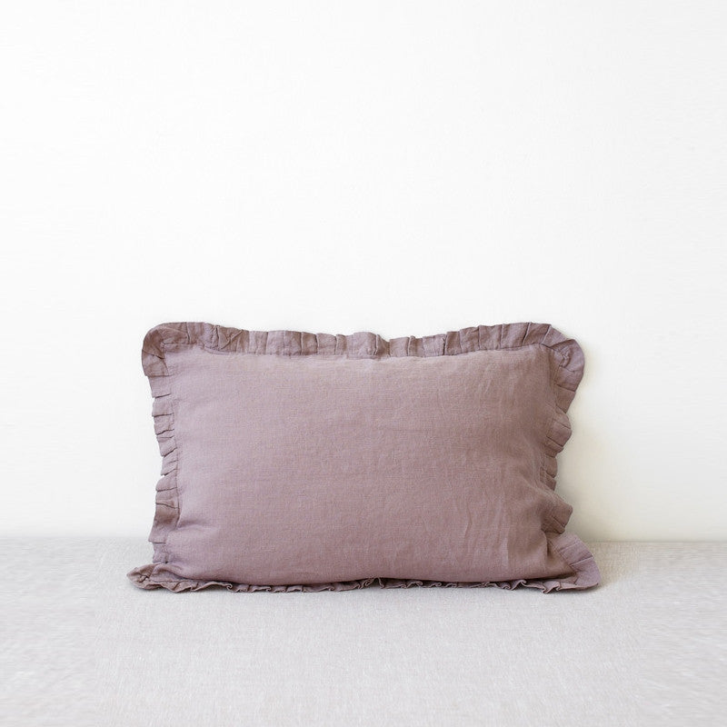 Adeje Linen Frill Dream - Romantic Linen Pillowcase with Frills