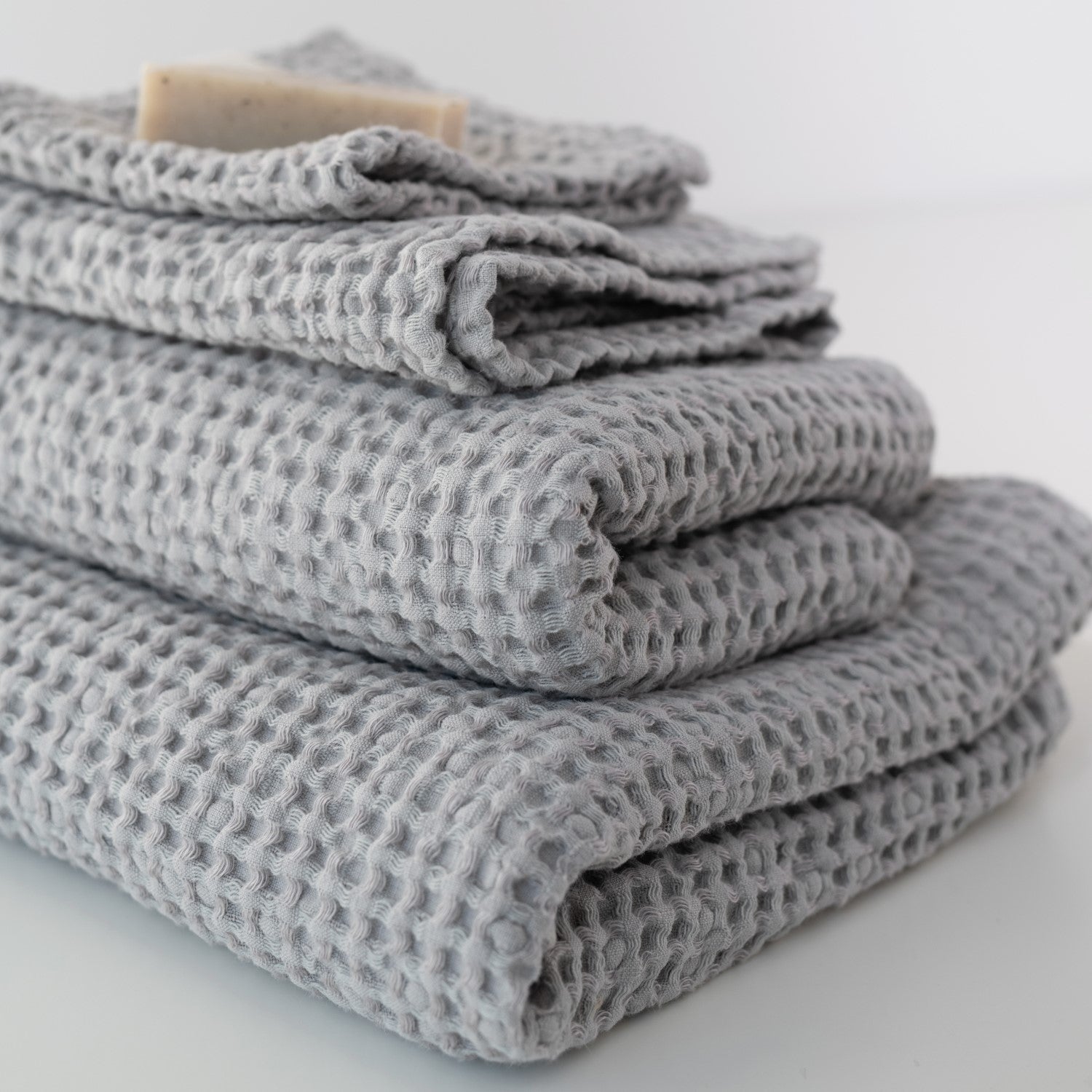 Morella WaffleLush Linen Suite - Spa-Grade Honeycomb Towel Set