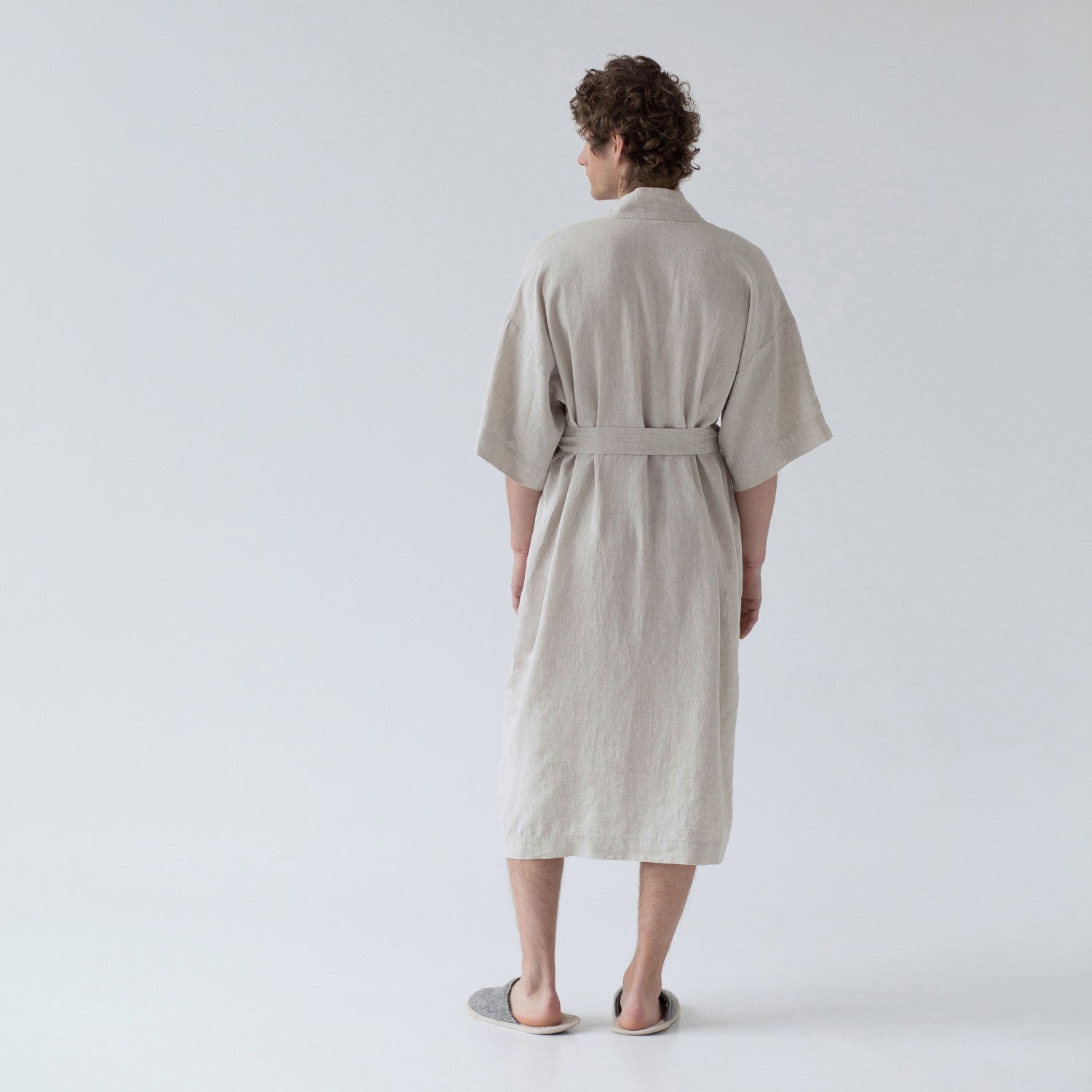 Ourense Oasis Linen Bathrobe - Luxurious Summer Lounge Robe