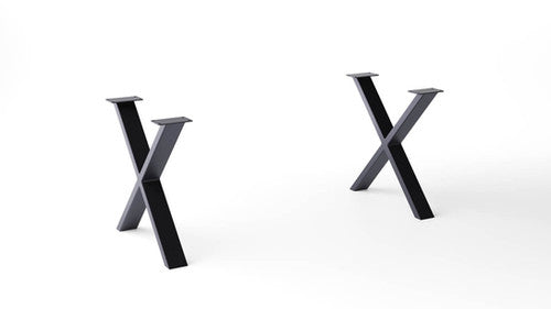 Villarrobledo Vertex Bases - Dual-Tone X-Shape Table Stands