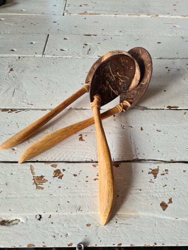 Alaquas Wooden Kitchen Spoon - Handmade Rustic Utility