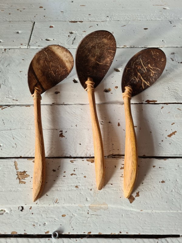 Alaquas Wooden Kitchen Spoon - Handmade Rustic Utility