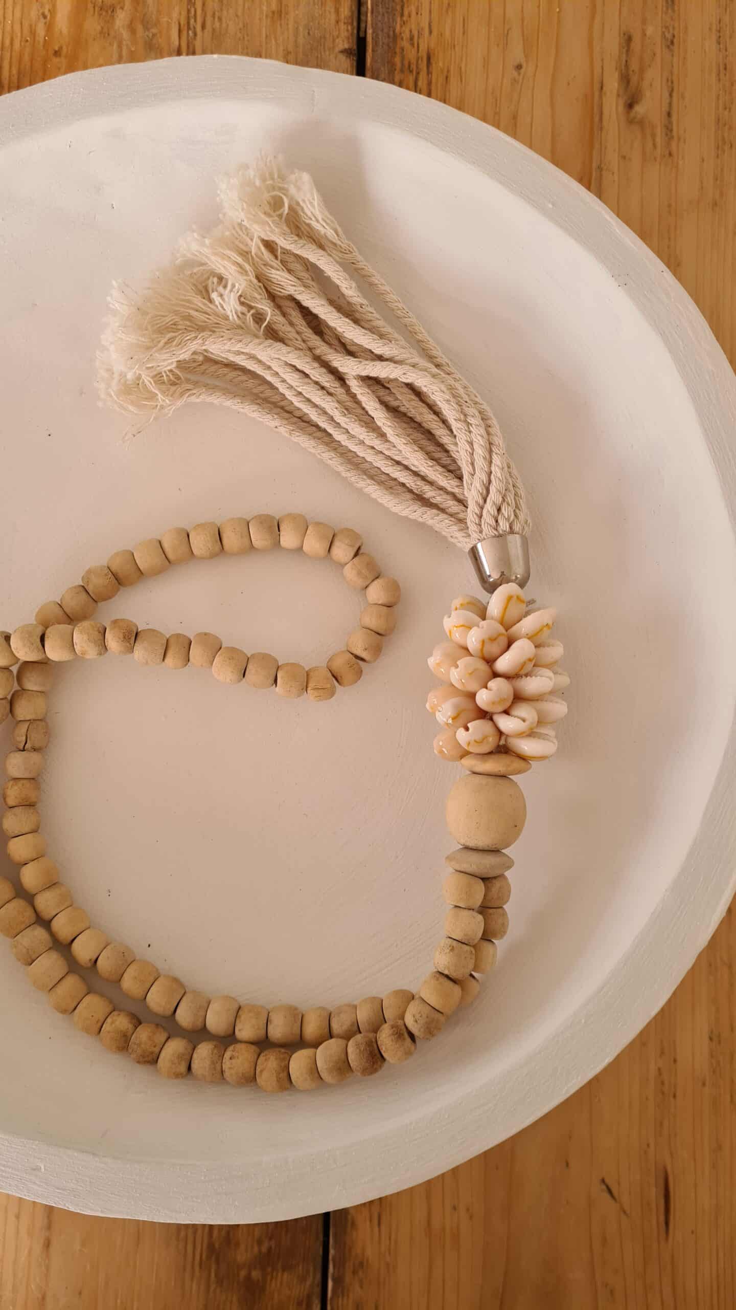 Adeje Wall Hanging with Cowrie Shell Trim - Natural Elegance Wall Hanging