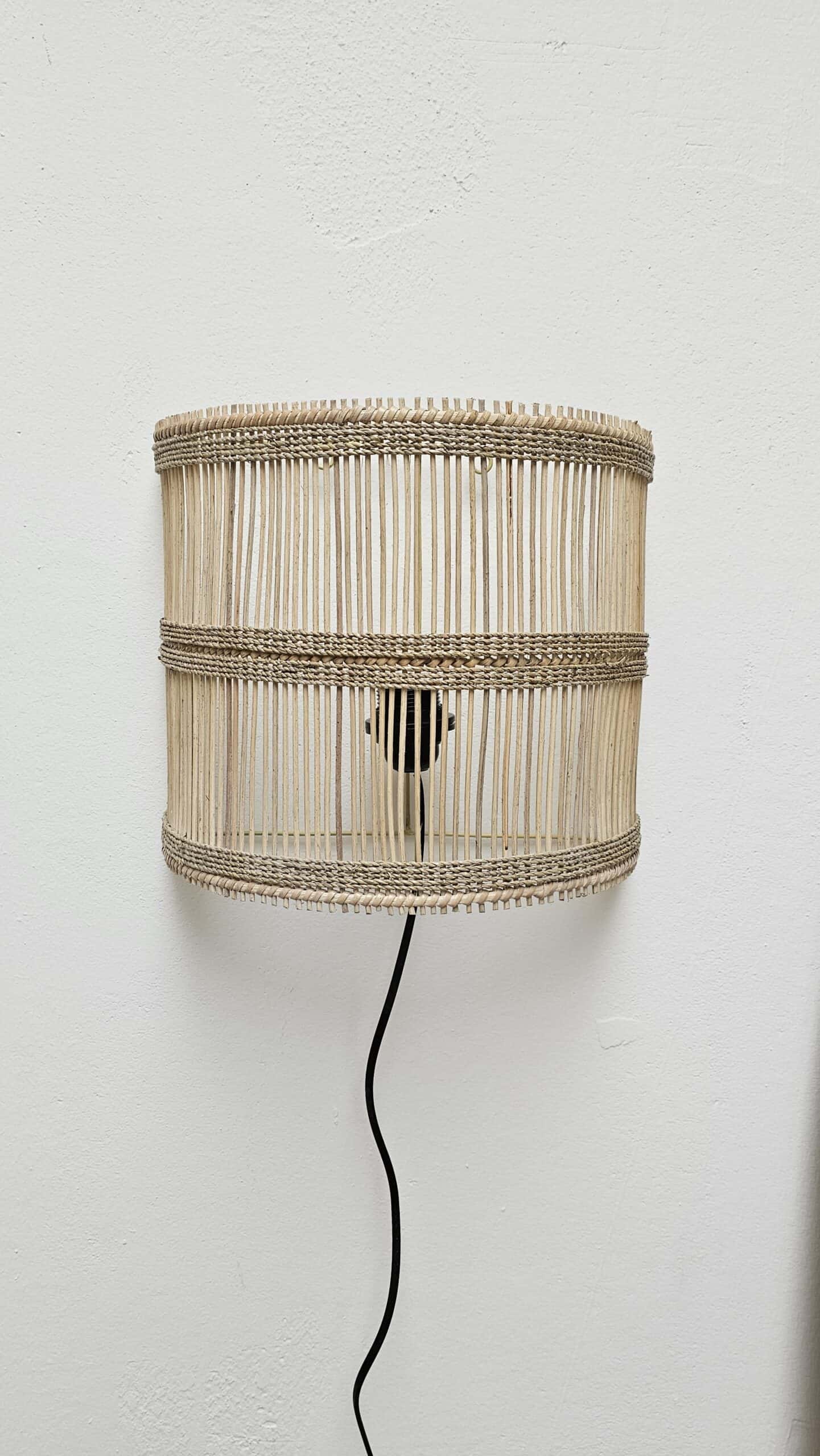 Albacete Bohemian Wall Lamp - Wide Rattan Wall Lamp