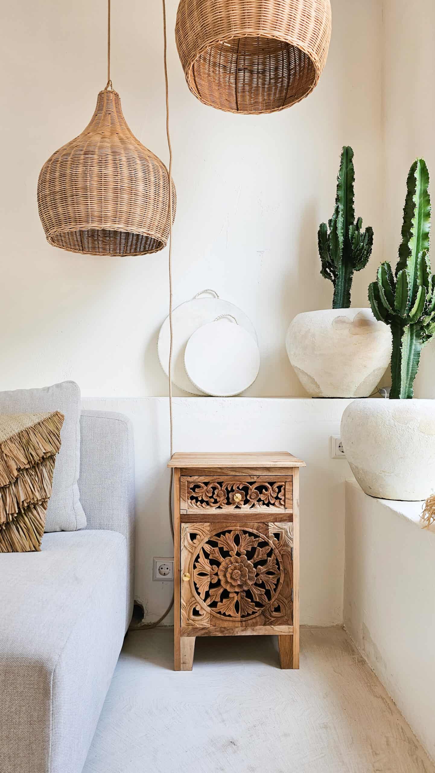 Ibiza Nightstand - Artisanal Wooden Nightstand