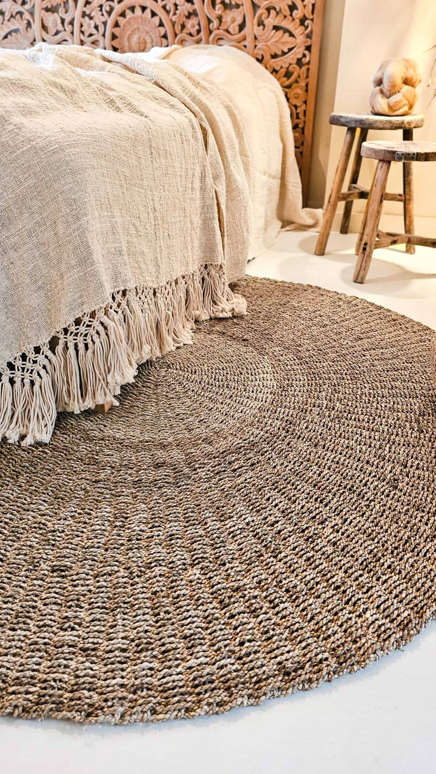 Aguimes Seagrass Braided Rug - Round Area Rug