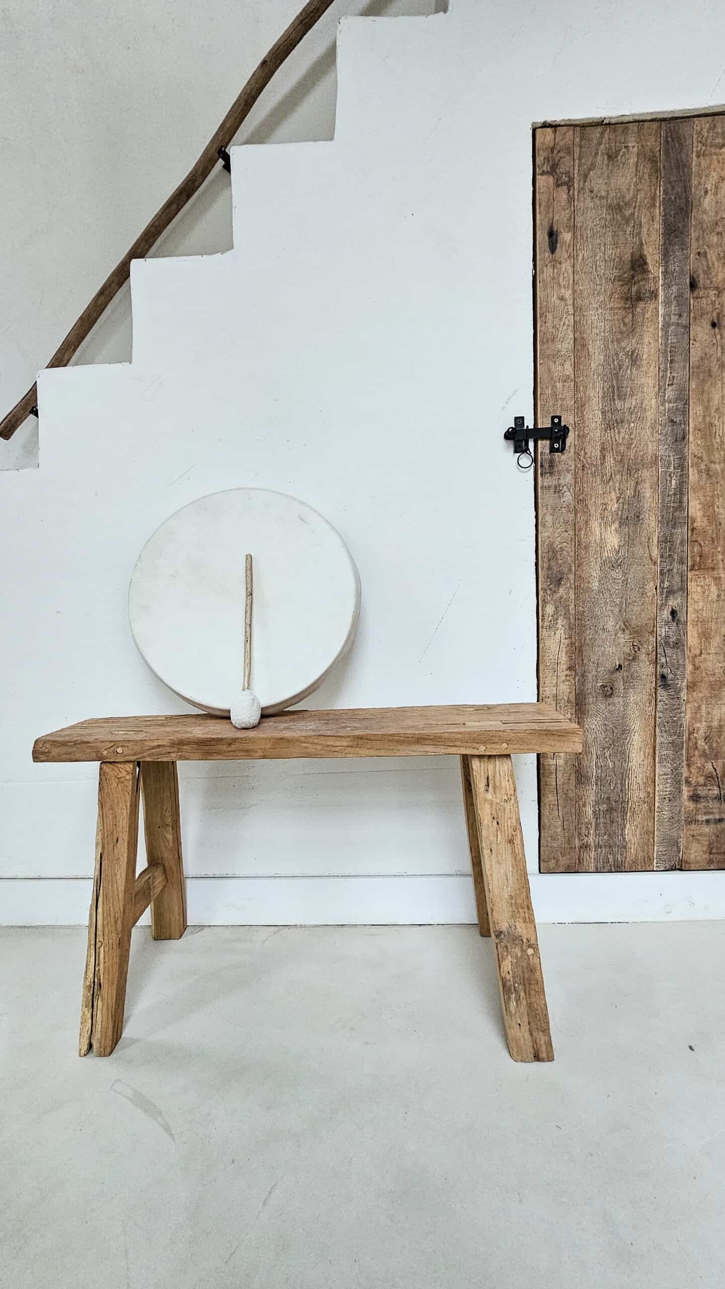 Adra Wooden Bench - Handcrafted Rustic Elegance