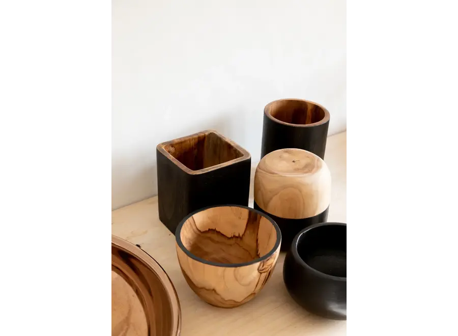 Ronda Rustic Charm Bowl - Teak Wood Bowl