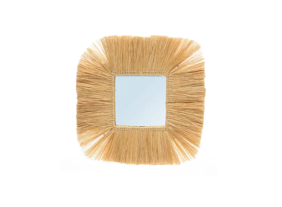 Calpe Grass-Trim Square Mirror - Limited Edition Decorative Piece
