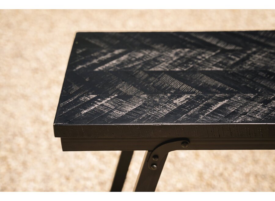 Zahara de la Sierra Table - Teak Wood and Iron Foldable Table