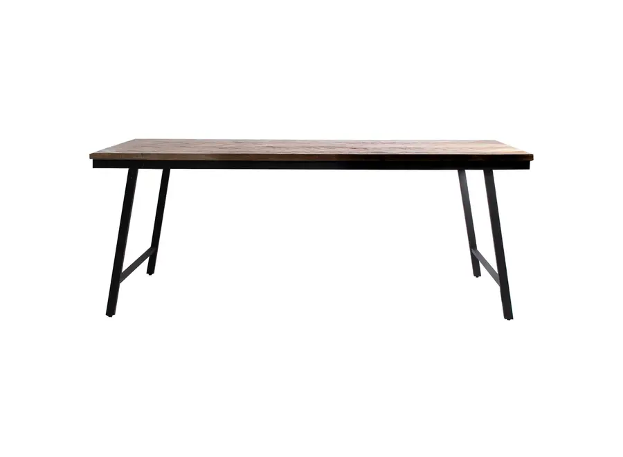 Zahara de la Sierra Elegance Table - Teak Wood and Iron Table