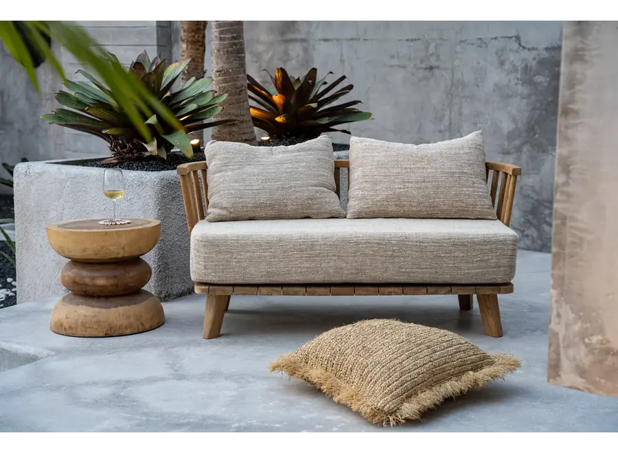 Cádiz Natural Elegance Sofa - Teak Wood Sofa