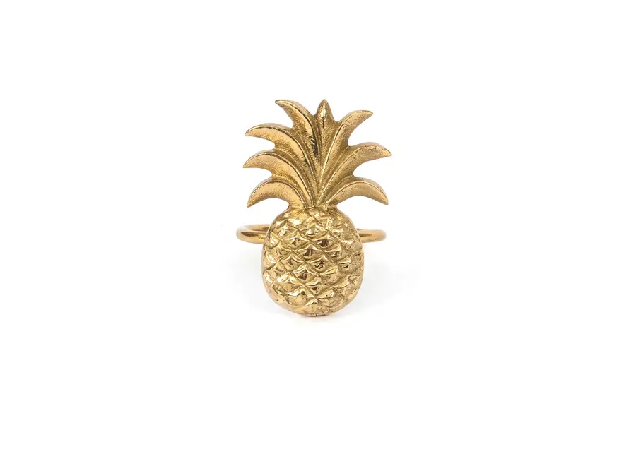 Calpe Luxe Brass Pineapple - Napkin Ring