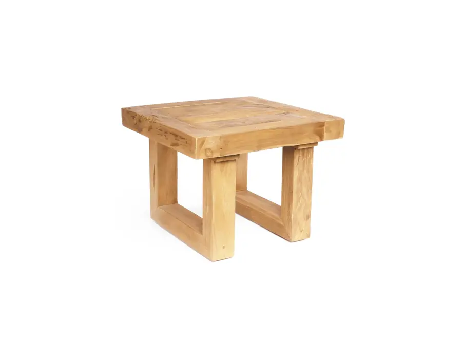 San Roque Side Table - reclaimed teak wood