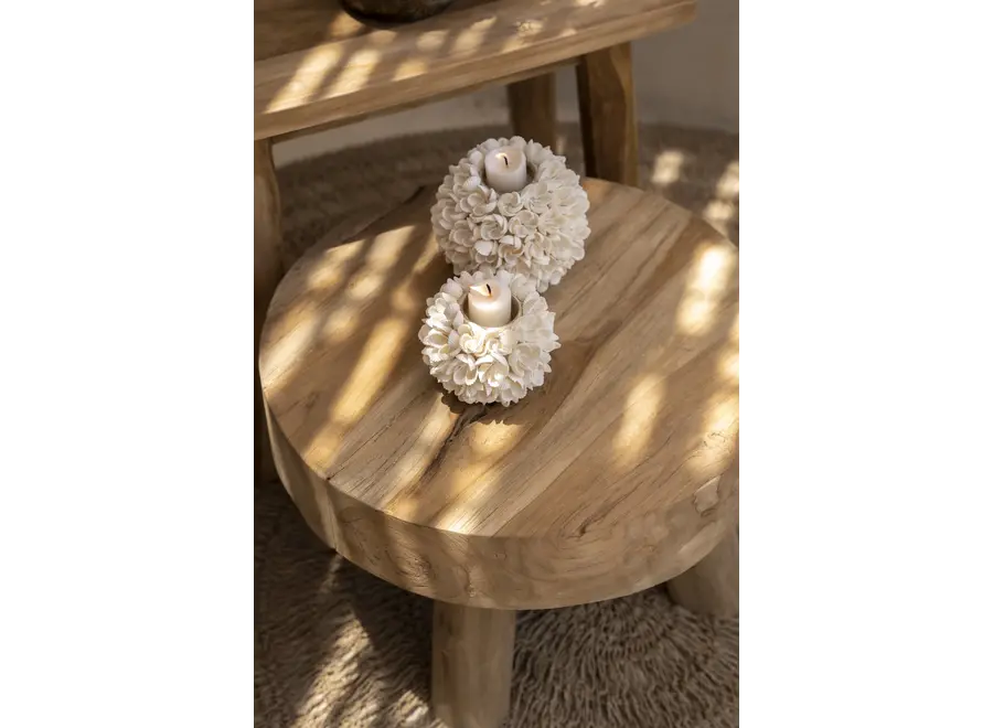 Guadalupe Teak Side Table - Reclaimed Teak Side Table