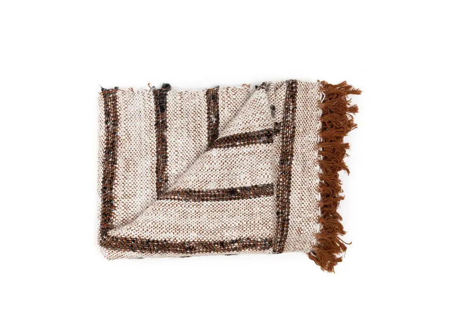 Cudillero Silk Throw - Handwoven Cotton Plaid
