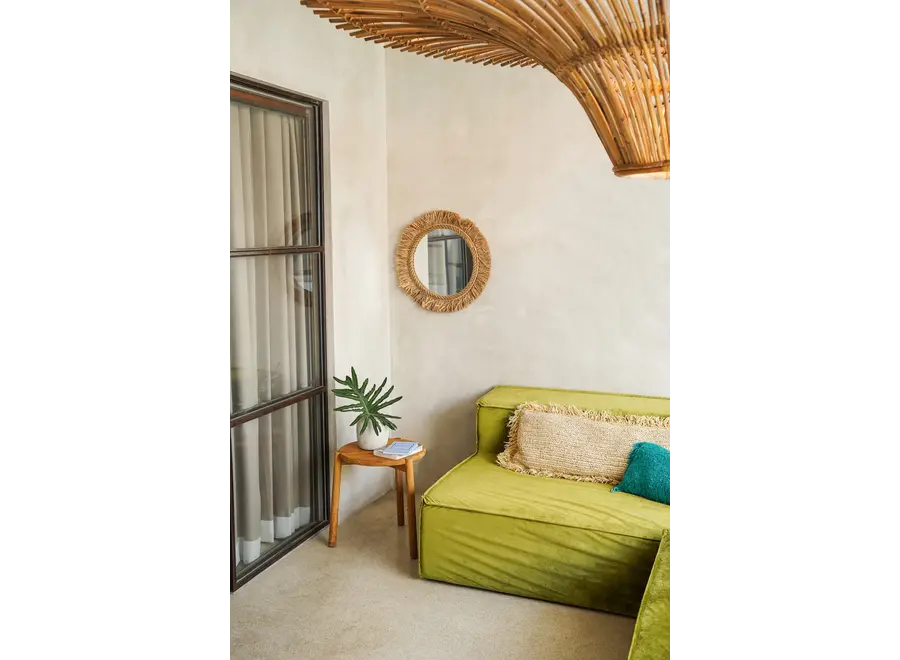 Calpe Boho Chic Mirror - Indonesian Raffia Reflective Decor