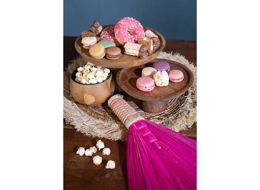 Frigiliana Sweet Plate - Teak Wood Cake Plate