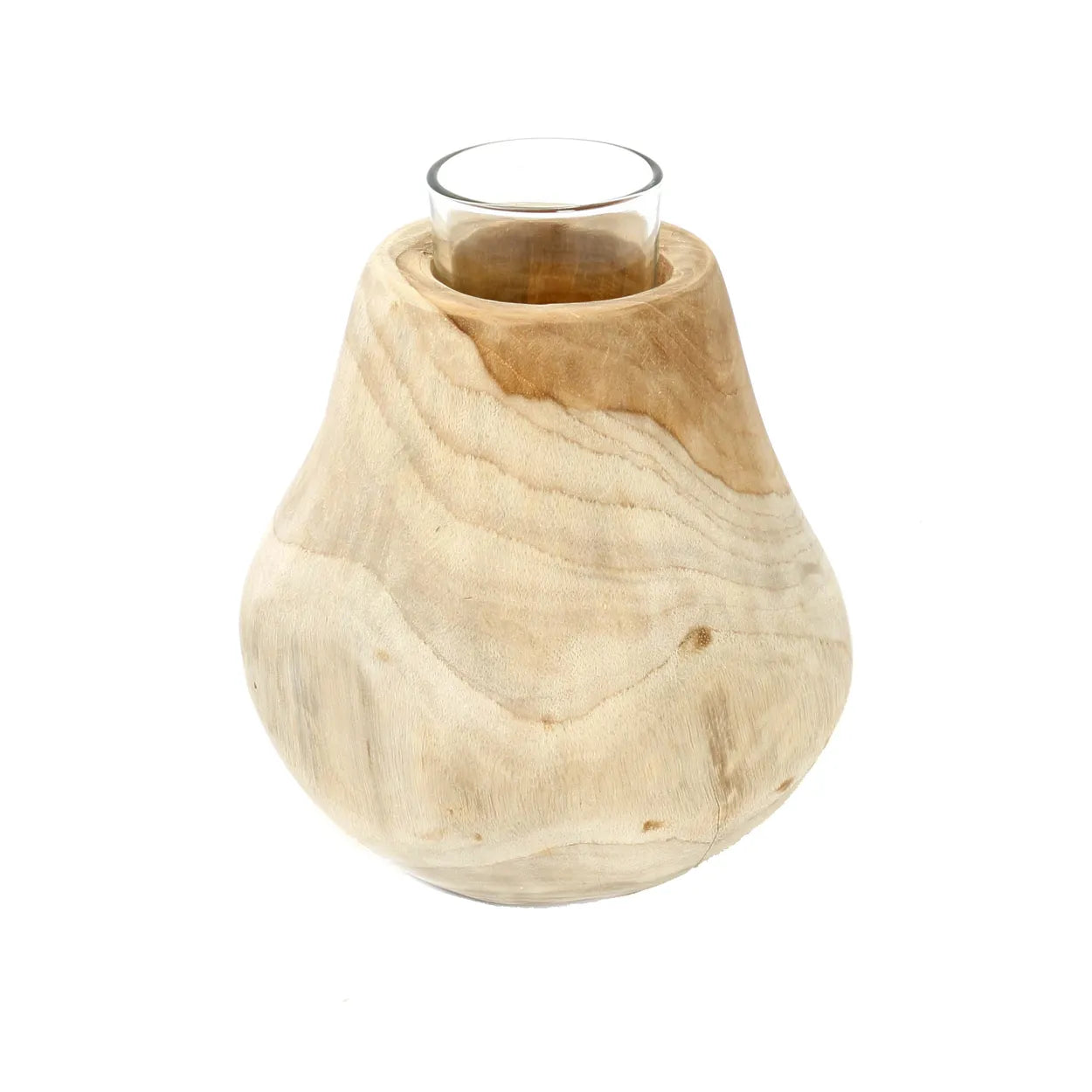 Cazorla Serenity Drop - Teak Wood Candle Holder