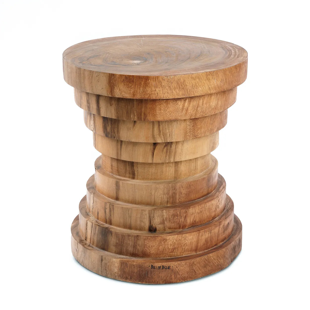 Cabo de Gata Ring Stool - Suar Wood Stool