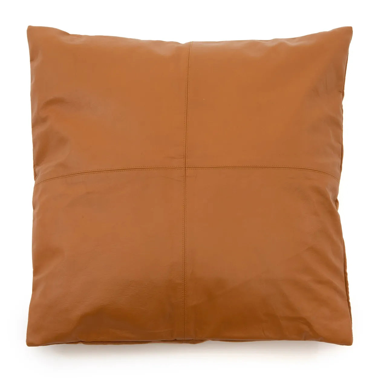 Calpe Chic Square Cushion - Leather & Fabric Pillow Cover