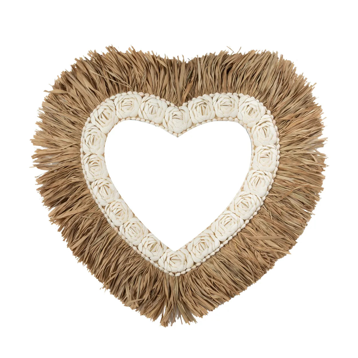 Cadaques Coastal Charm - Shell Rose Heart Wall Art