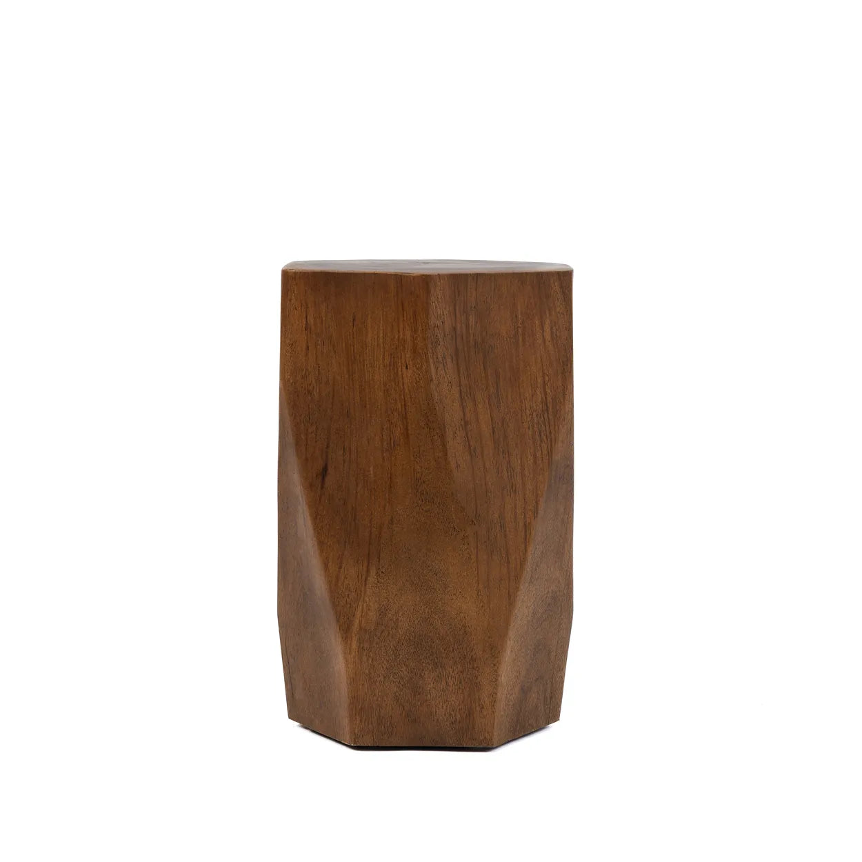 Adira Geometric Stool - Suar Wood Stool