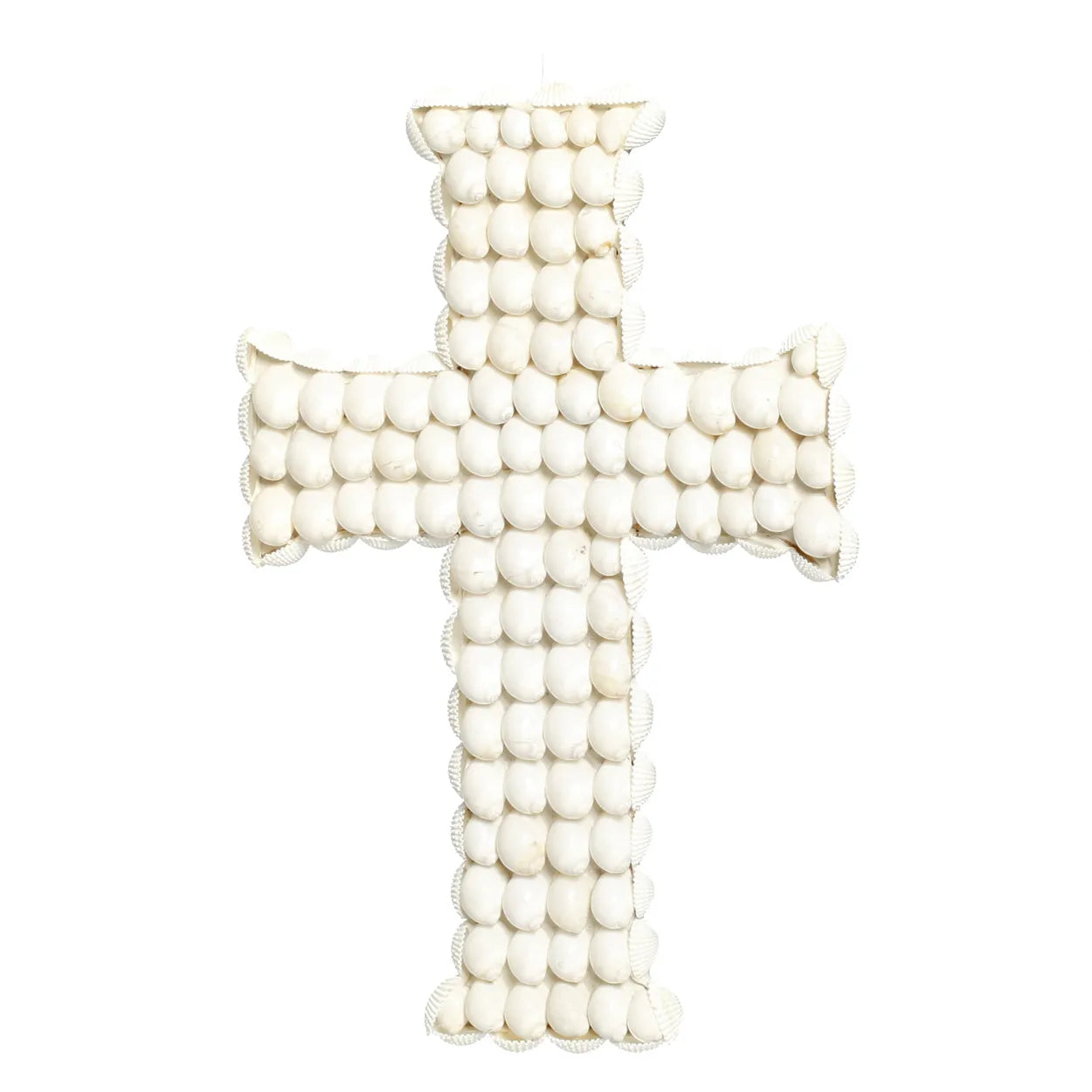 Mallorca Shell Mosaic Cross - Decorative Coastal Cross