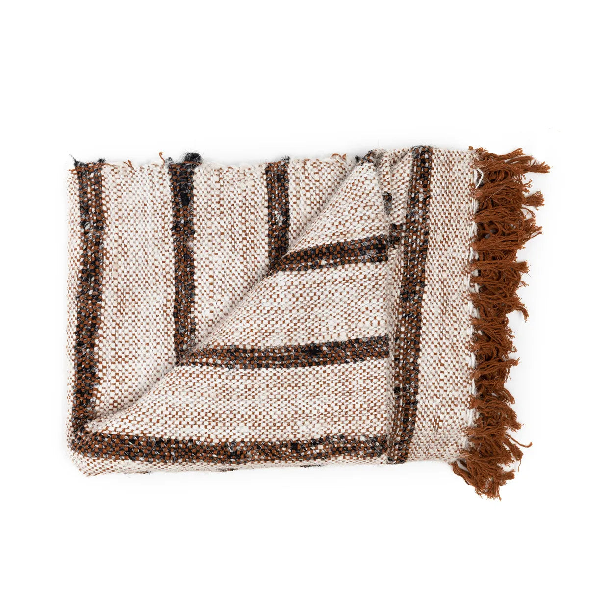 Cudillero Silk Throw - Handwoven Cotton Plaid