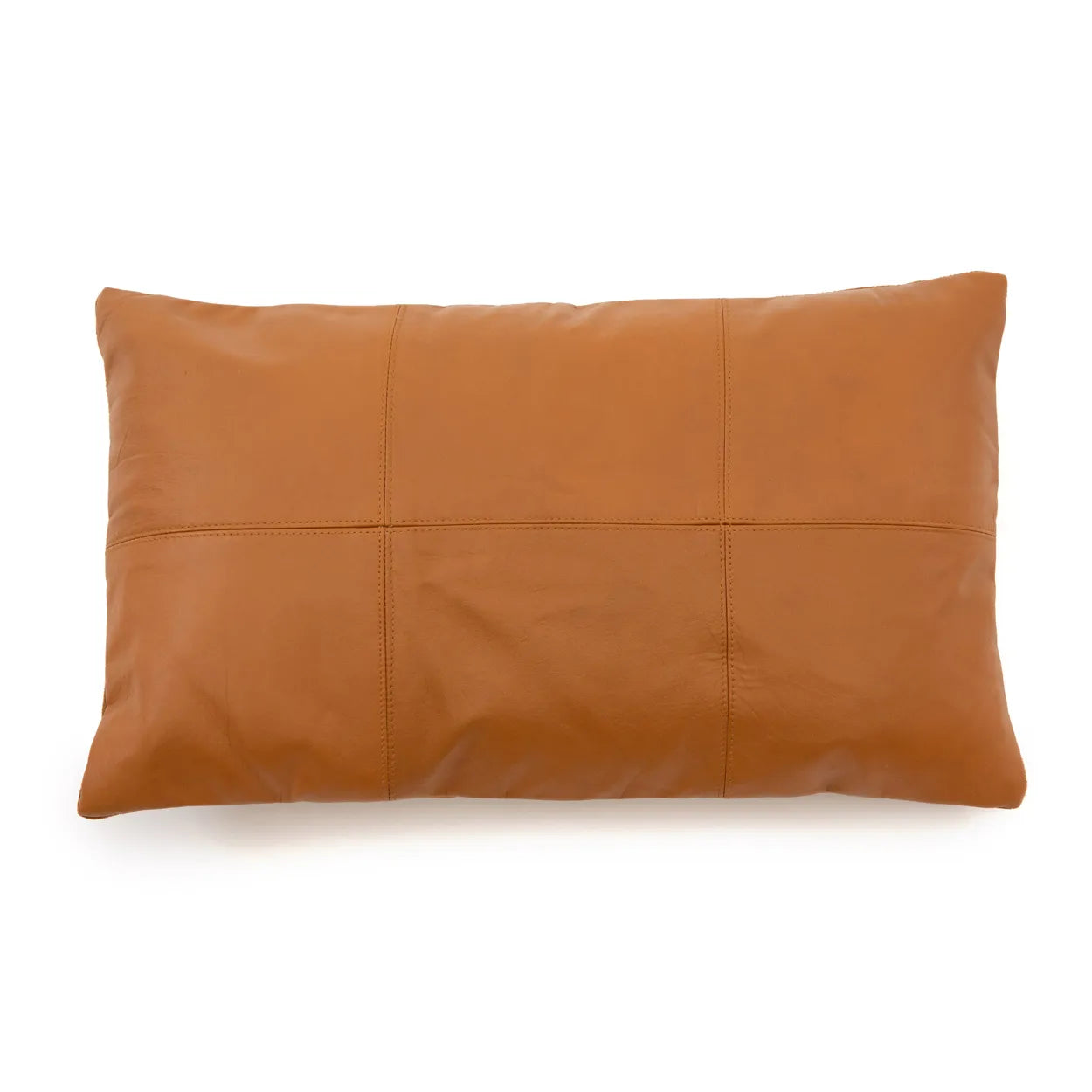 Alhambra Camel Cushion - Leather Rectangular Cushion